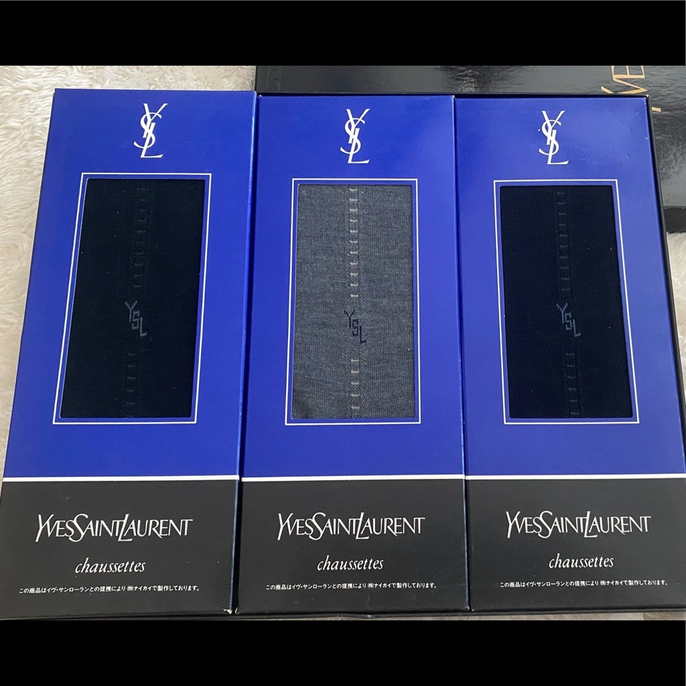 Authentic YSL Unisex socks (3 pairs)